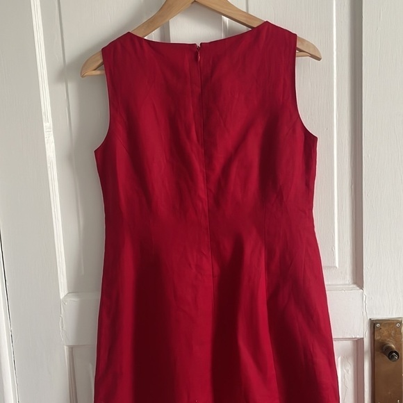 Talbots Petite Irish Linen Red Shift Dress Size 8 - Picture 7 of 10